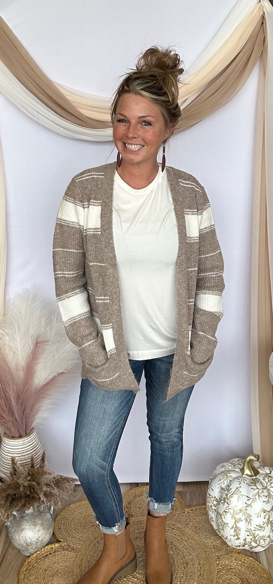 Time to Waste Striped Cardigan