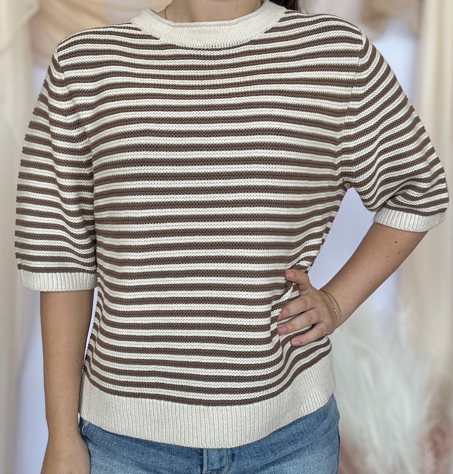 Lexie Striped Crew Sweater