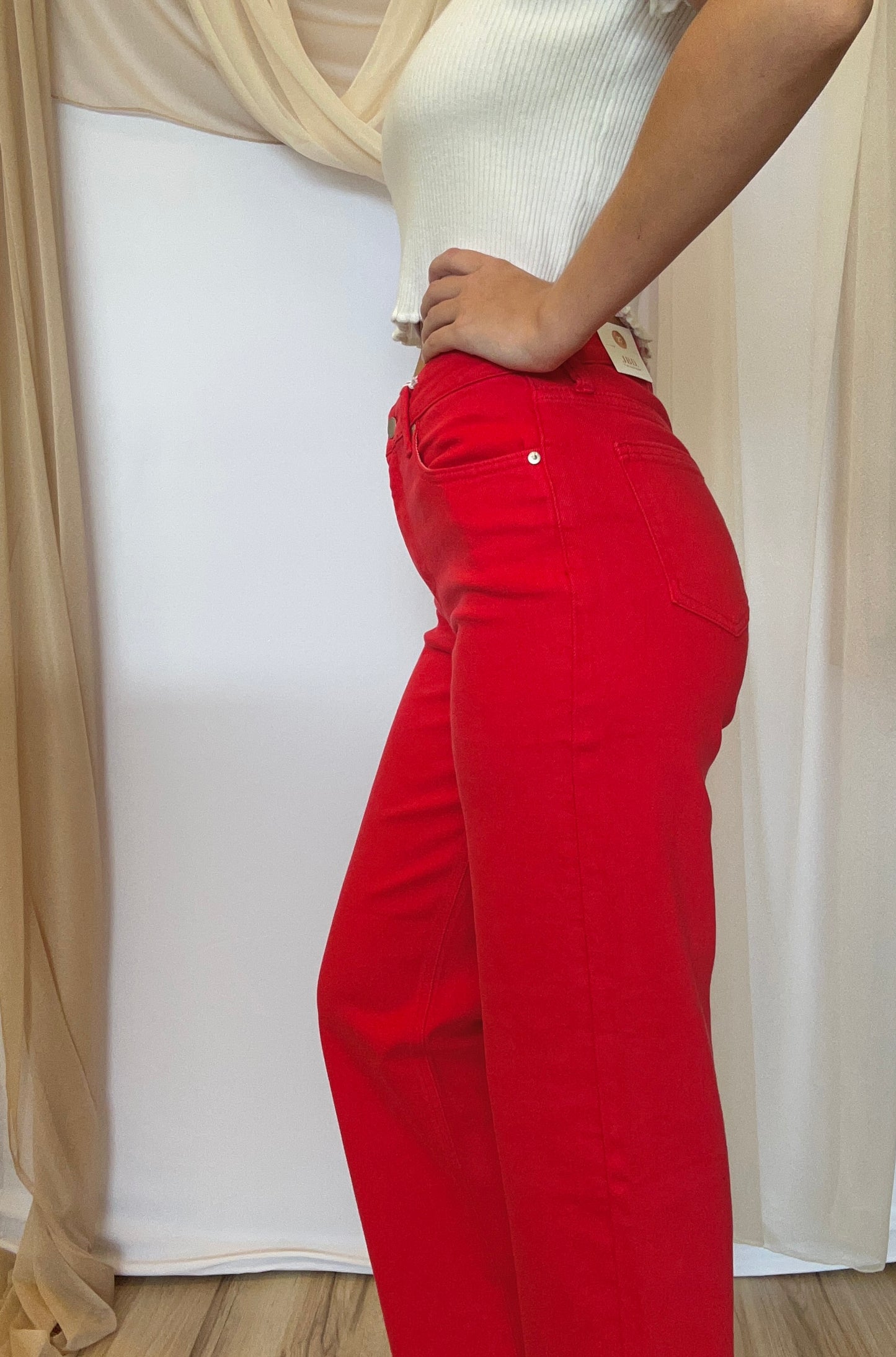 Ally Red Vintage Straight Jean