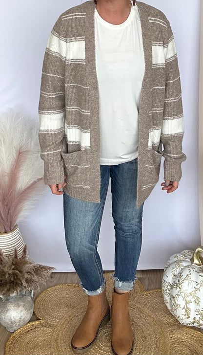 Time to Waste Striped Cardigan