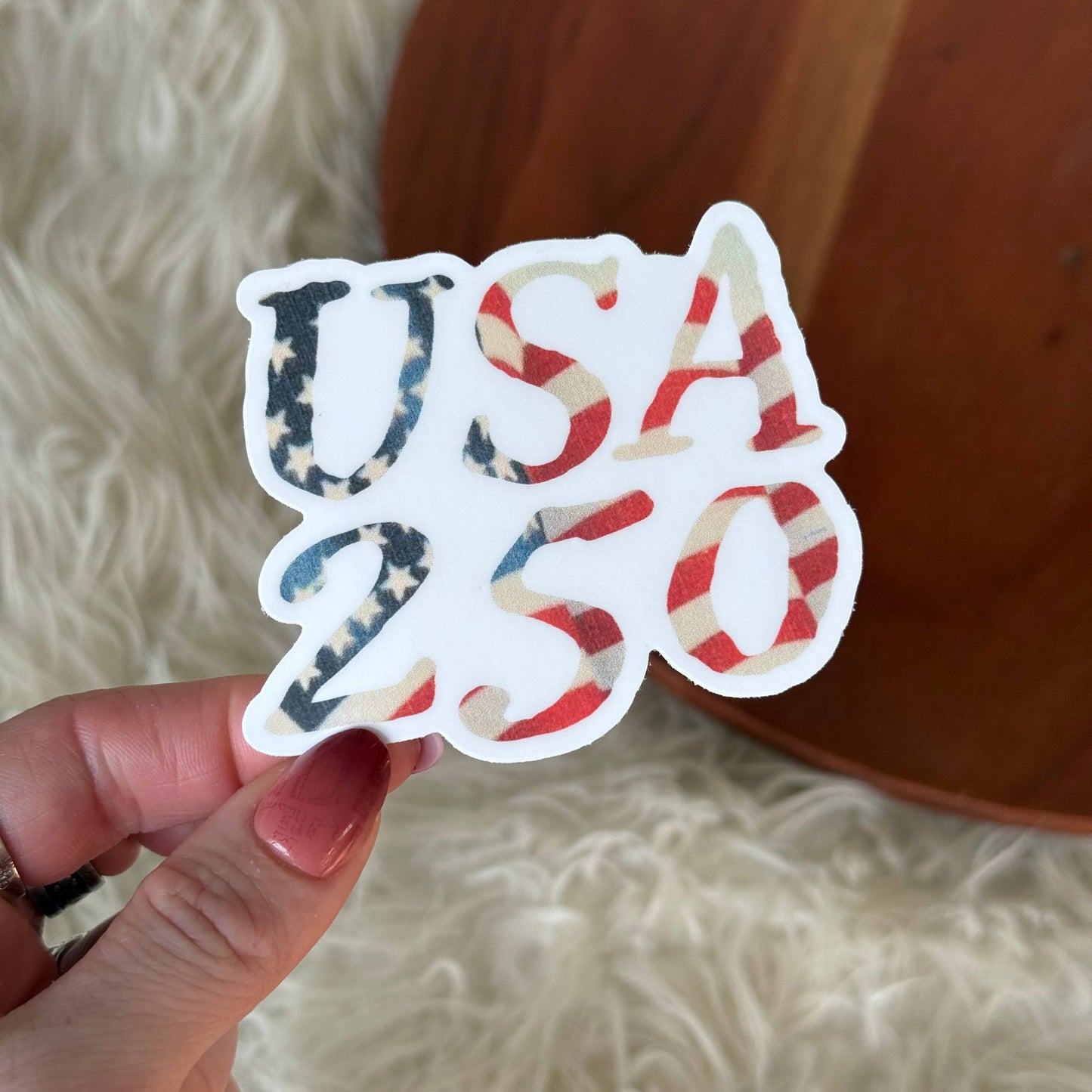 Big Moods - USA 250 Flag Text Sticker