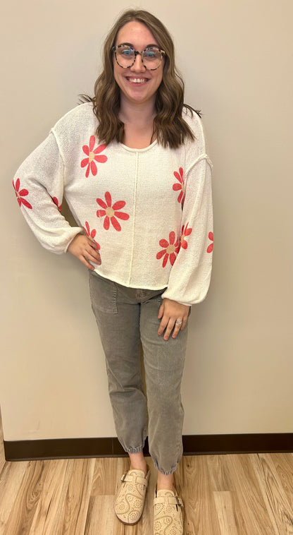 Petal Puffs Sweater Top