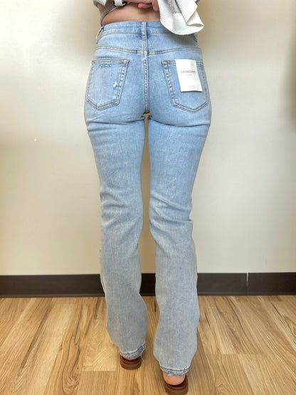 90'S VINTAGE SUPER HIGH RISE STRAIGHT JEANS