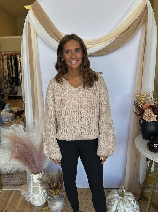 Falling for You Cropped Sweater