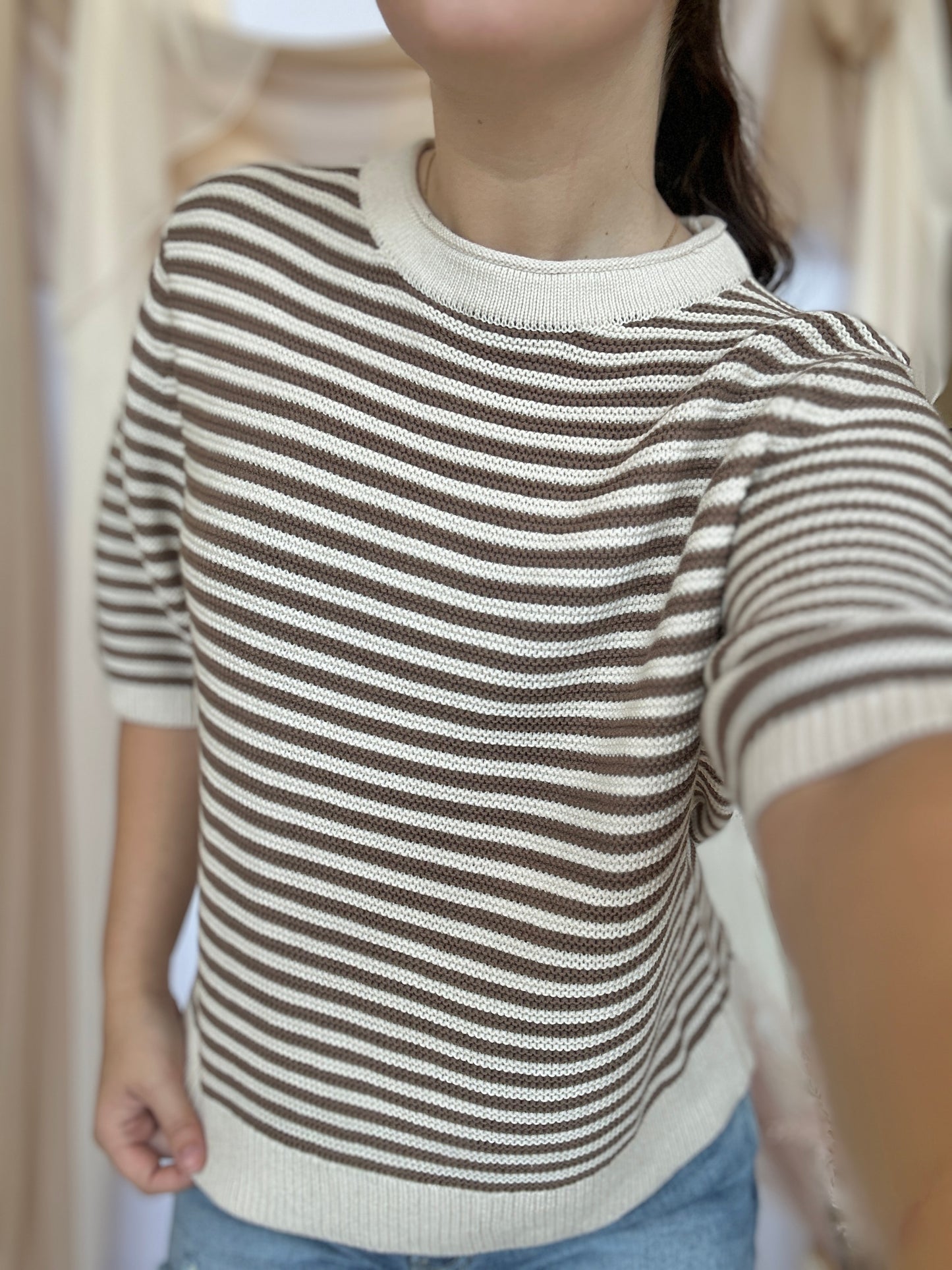 Lexie Striped Crew Sweater