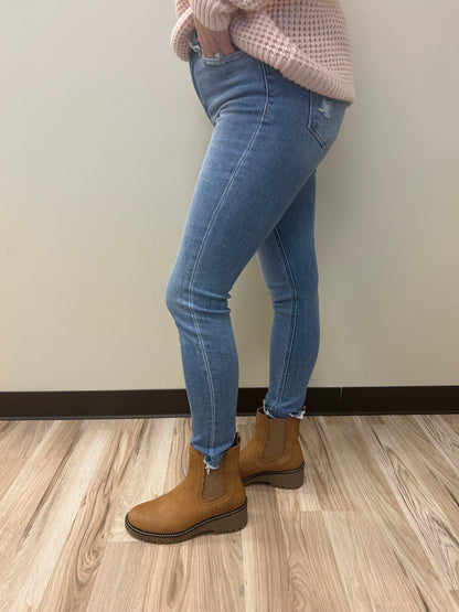 The Stella-Distressed Comfort Stretch High-Rise Skinny