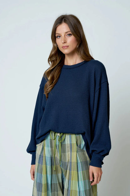 Easy Does It Textured Knit Top