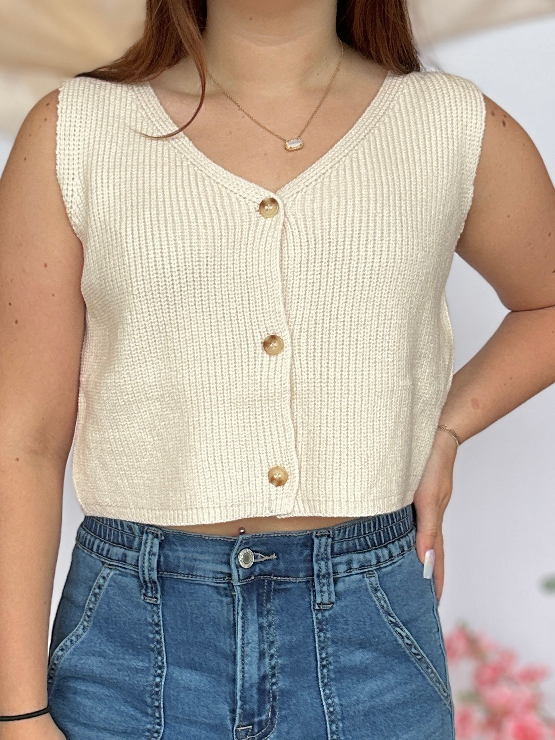 Isabel Knit Button Down Vest