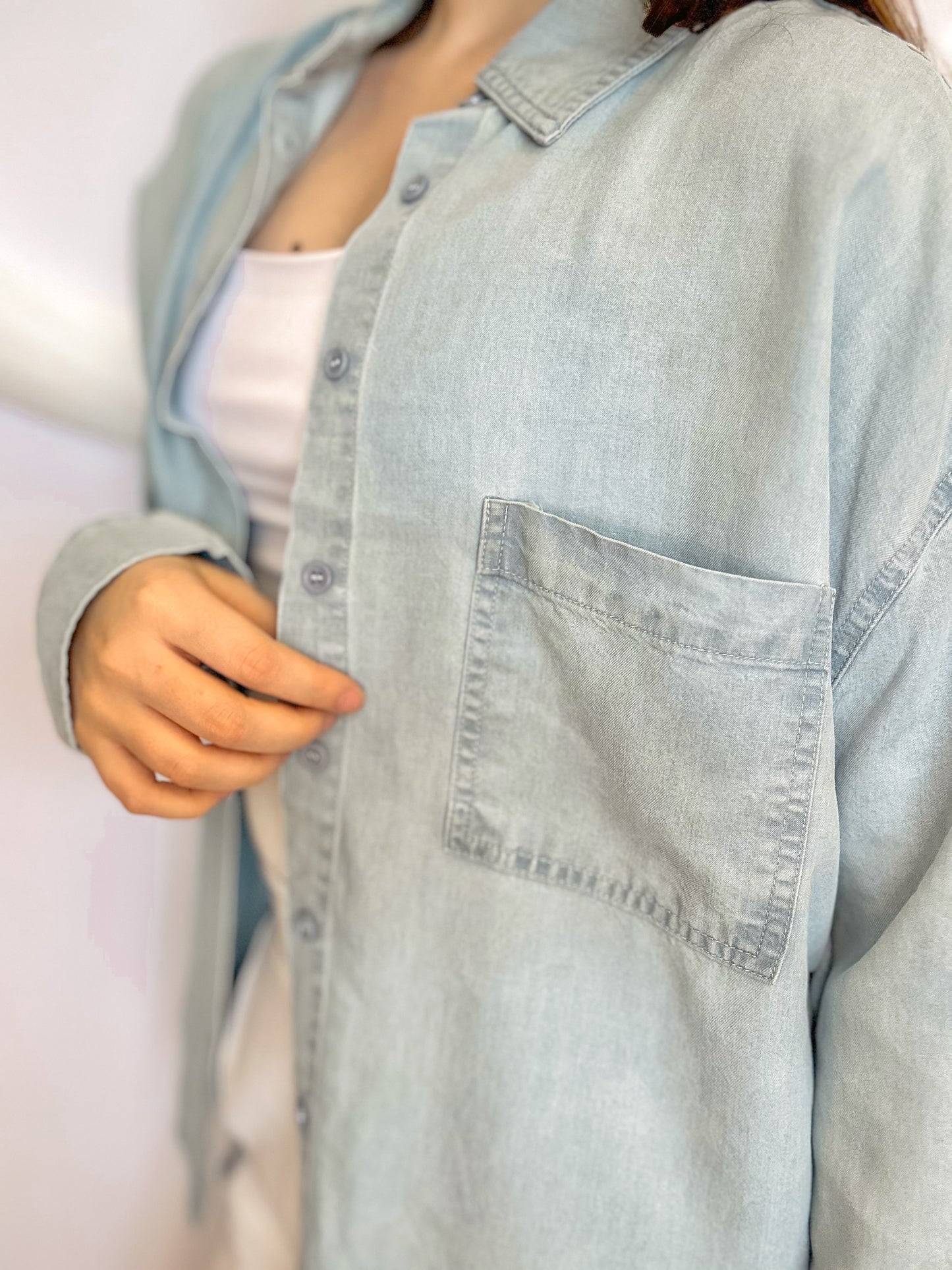The Maeve Lose Denim Top