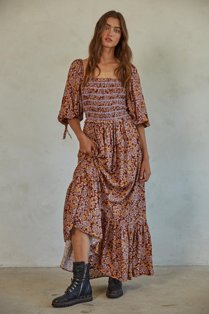 The Tori Fall Flower Dress
