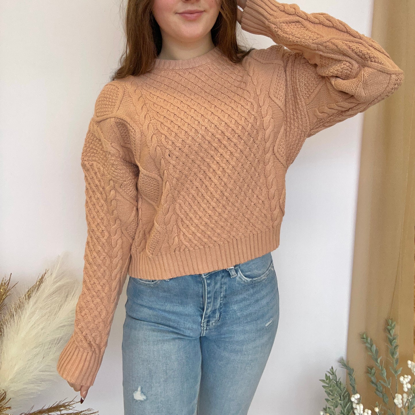 Winter Waves Cable Knit Sweater