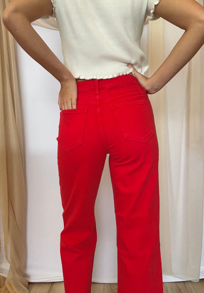 Ally Red Vintage Straight Jean