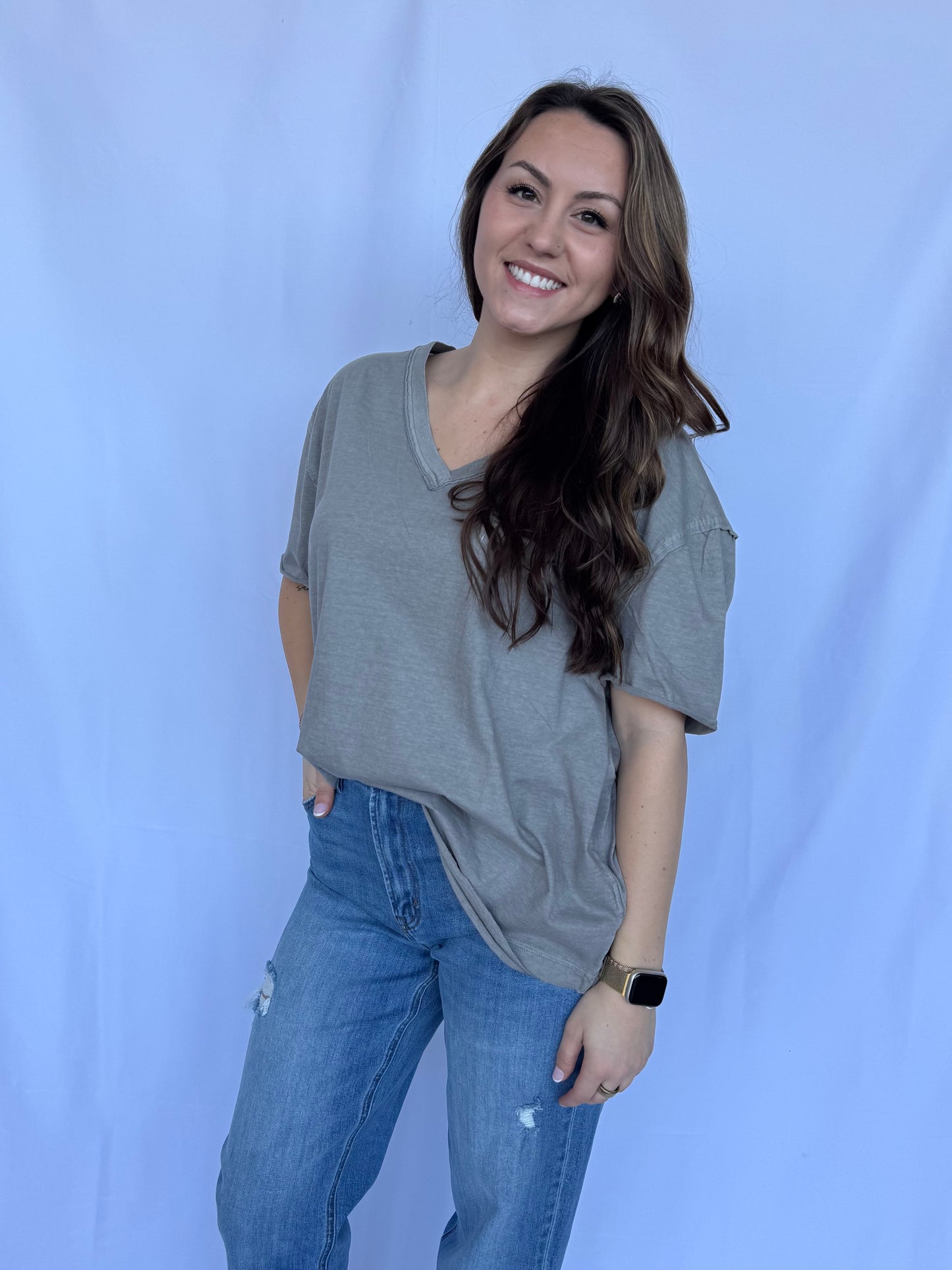 The Washed V-Neck Tee