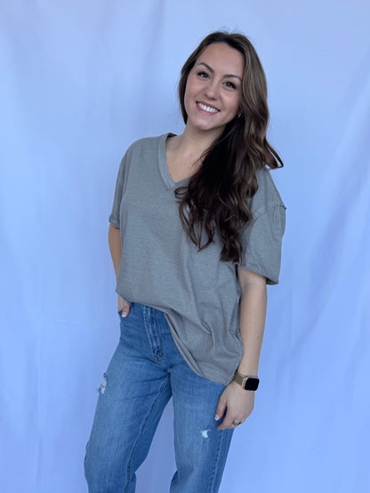 The Washed V-Neck Tee