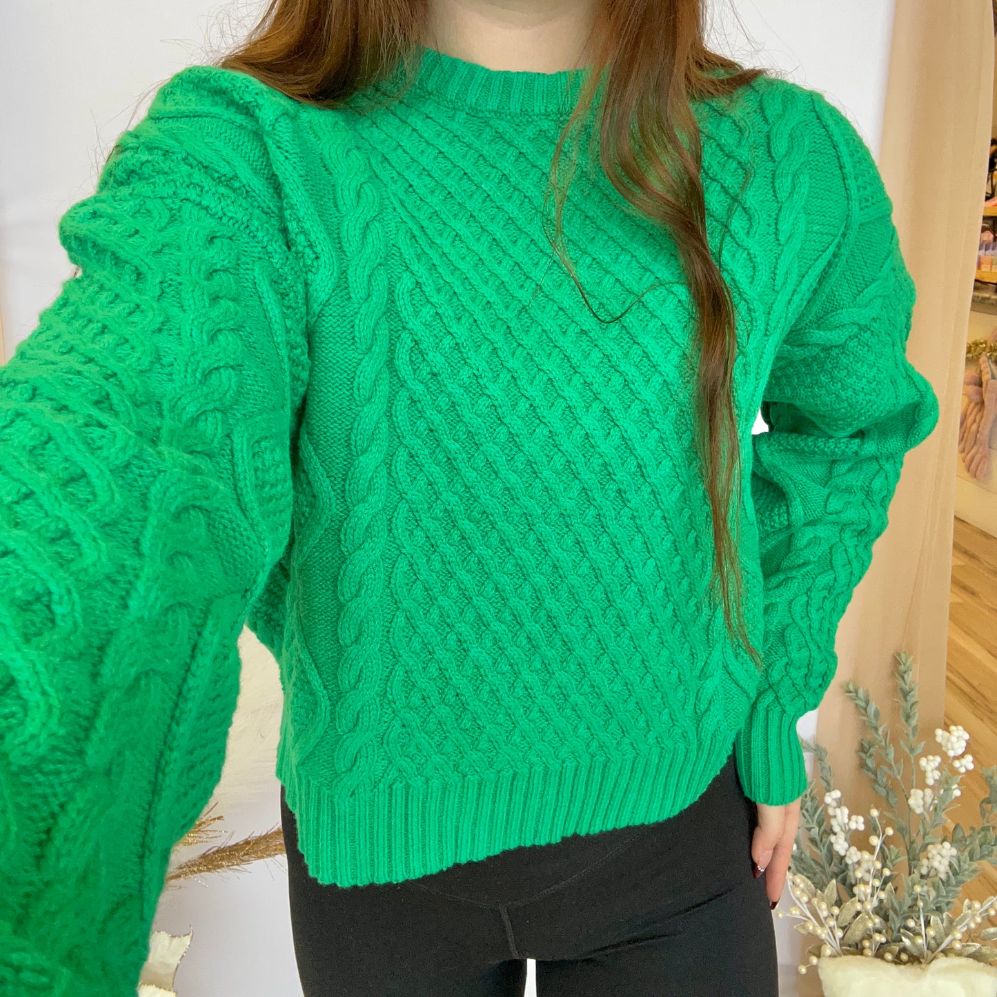 Winter Waves Cable Knit Sweater