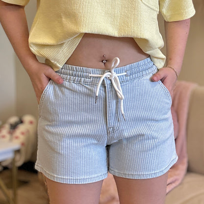 The Rebecca High Rise Striped Shorts
