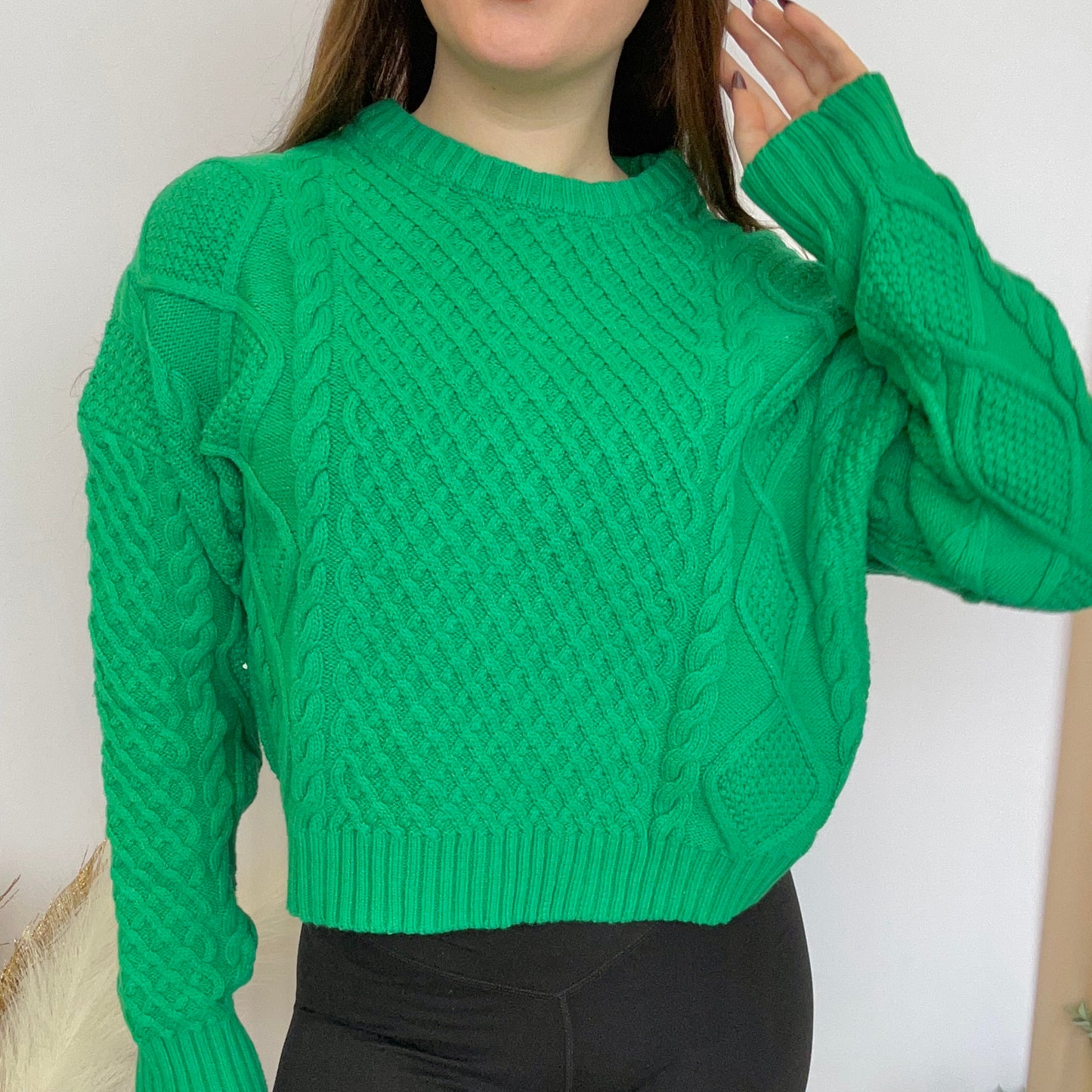 Winter Waves Cable Knit Sweater