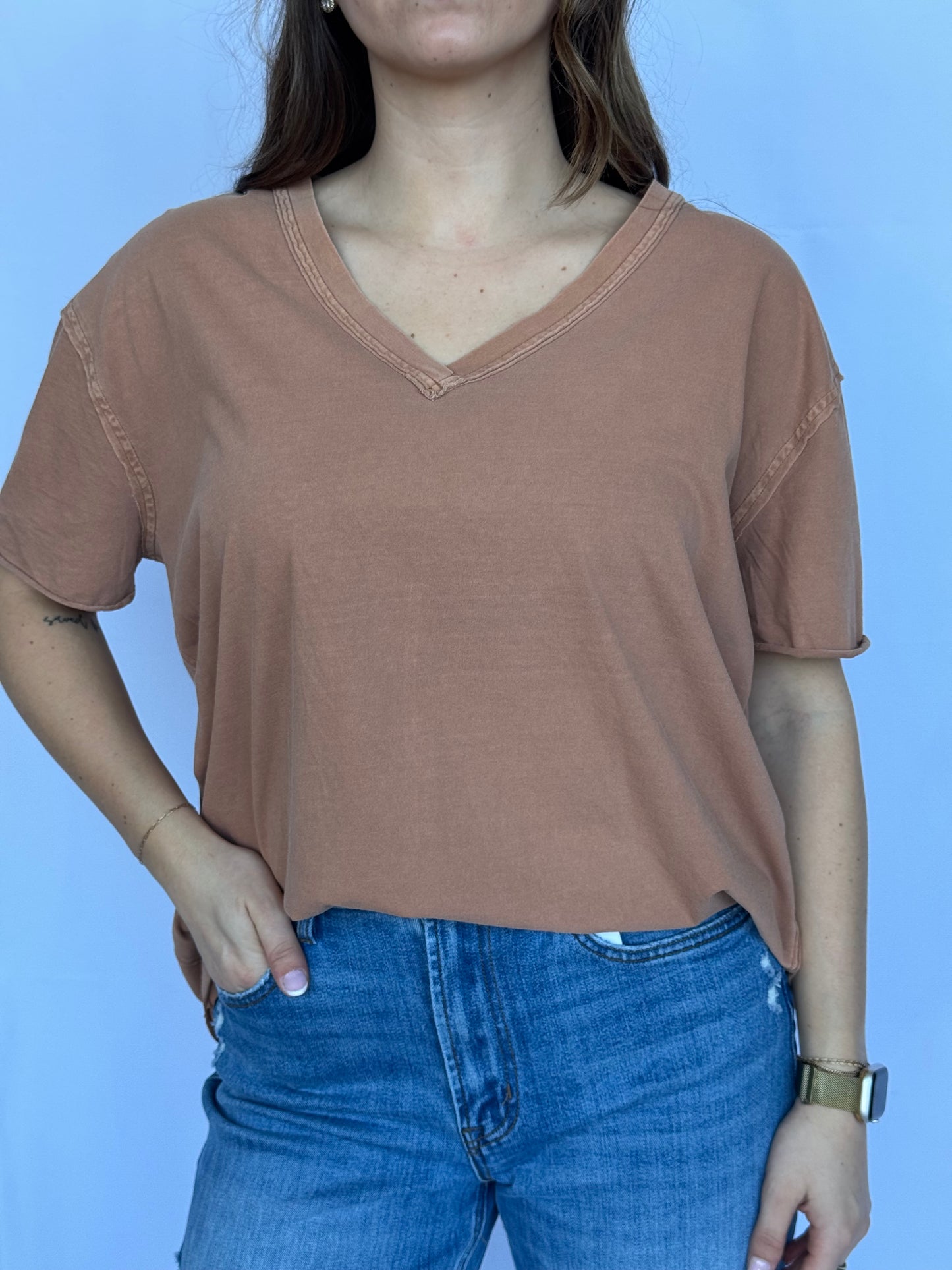 The Washed V-Neck Tee
