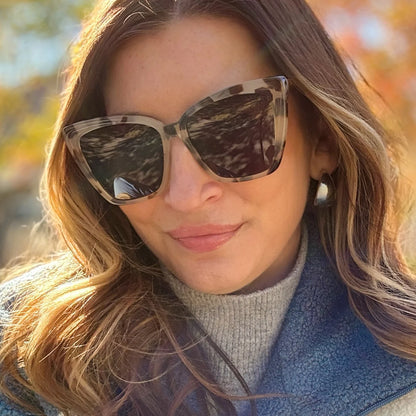BECKY II - CREAM TORTOISE + GREY LENS, POLARIZED