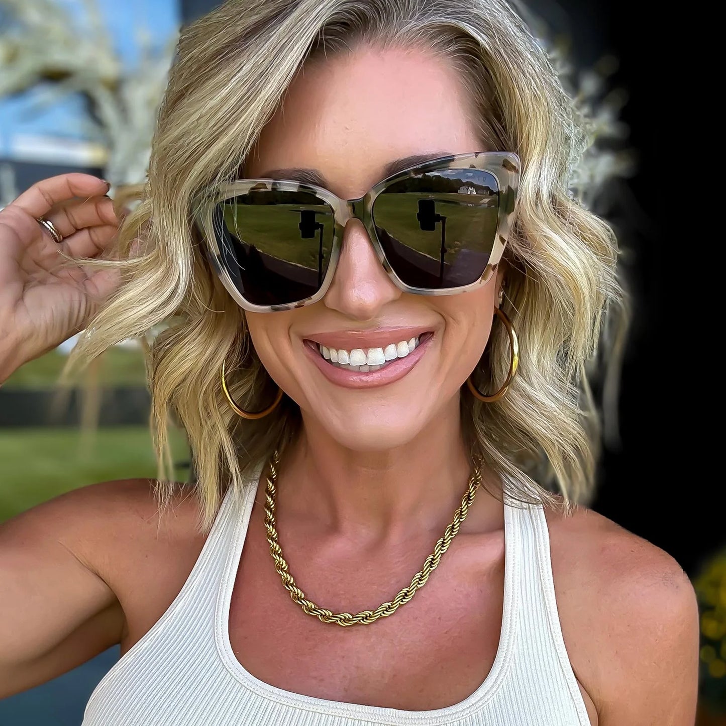 BECKY II - CREAM TORTOISE + GREY LENS, POLARIZED