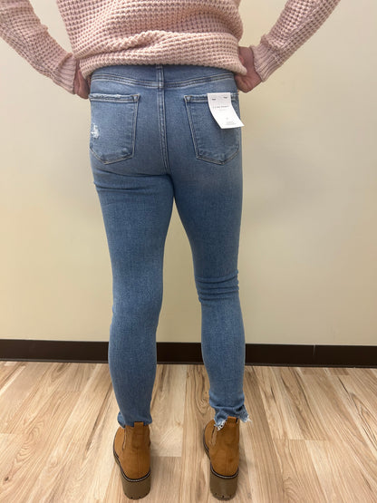 The Stella-Distressed Comfort Stretch High-Rise Skinny