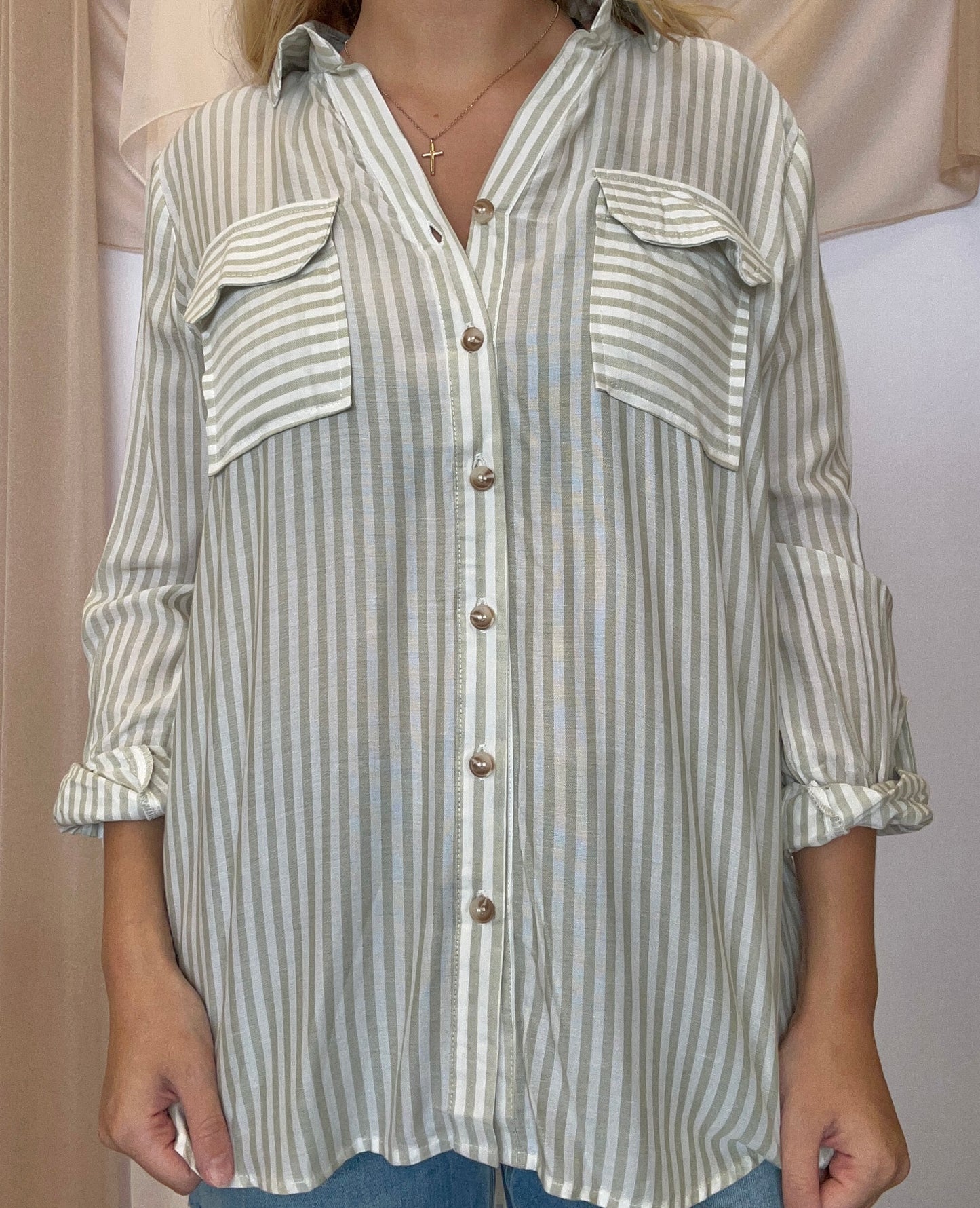 Rafe Button Down Stripe Shirt