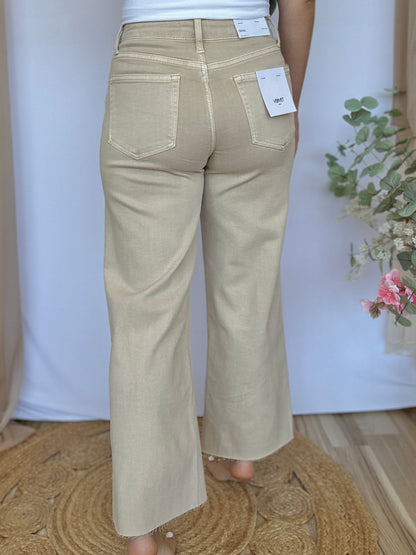 Missy High Rise Crop Wide Leg Jeans