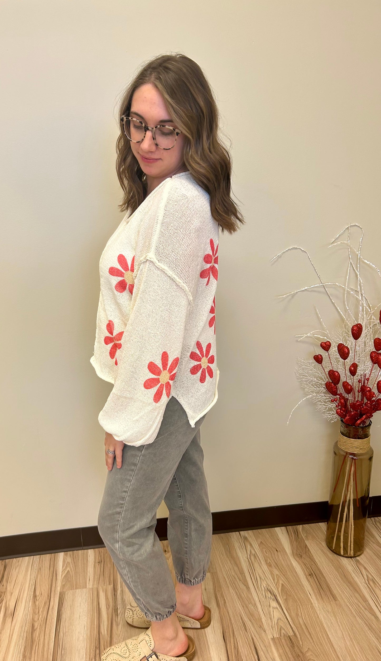 Petal Puffs Sweater Top