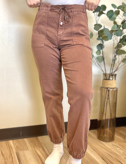 Cropped Out Joggers - Cocoa