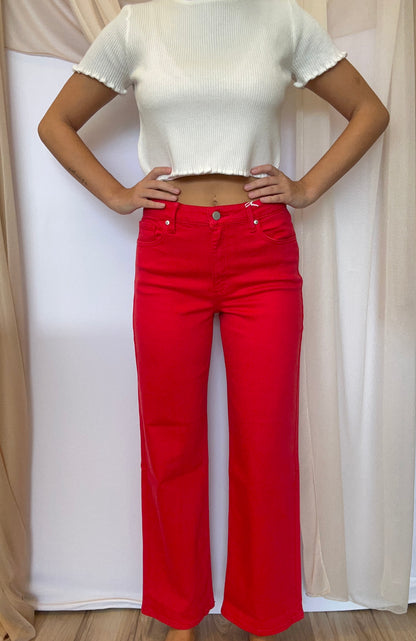 Ally Red Vintage Straight Jean