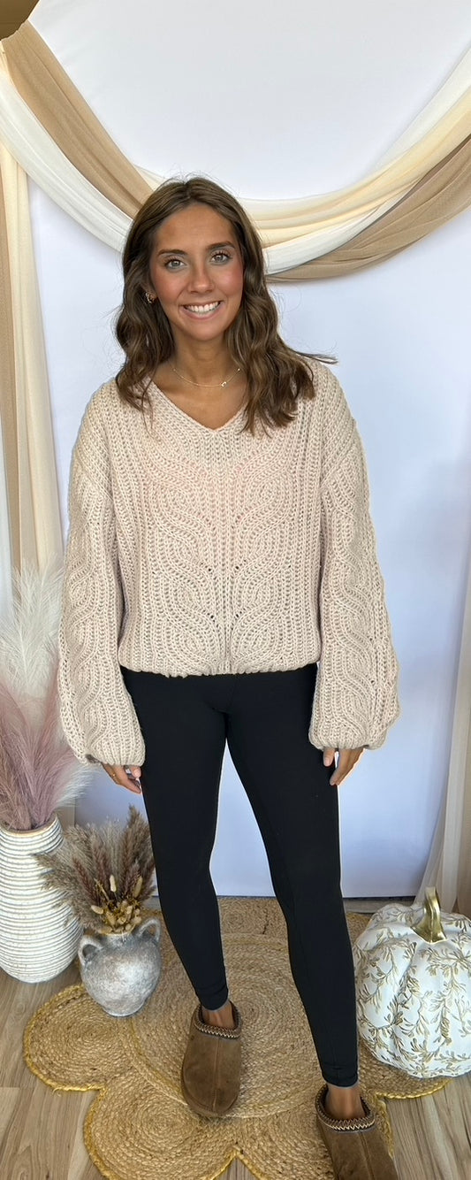 Falling for You Cropped Sweater