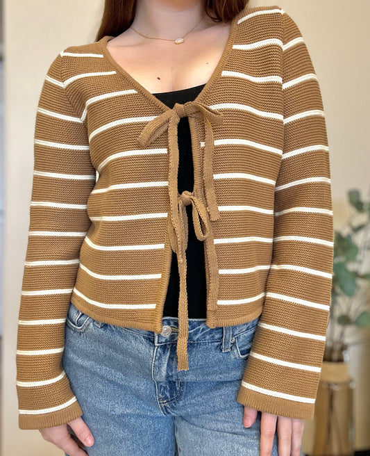 Tied in Stripes Cardigan