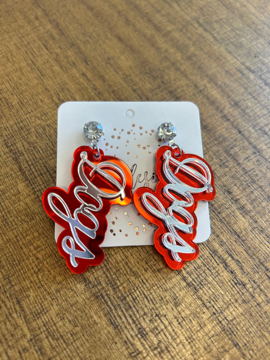 Double Acrylic Mascot - Silver Writing