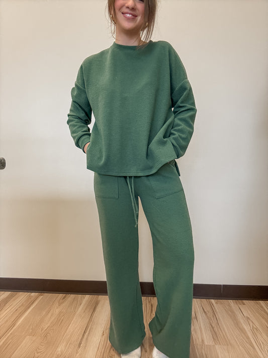 Cozy Christmas Wide Leg Bottoms