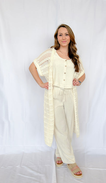 The Coastal Breeze Crochet Duster