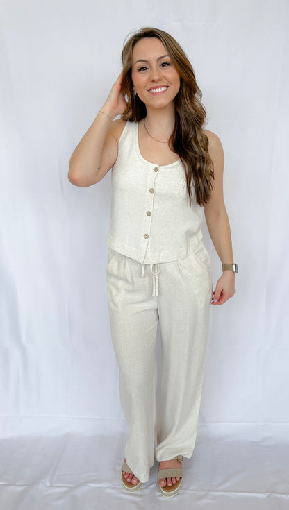 Driftwood Button Tank