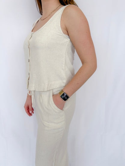 Driftwood Button Tank