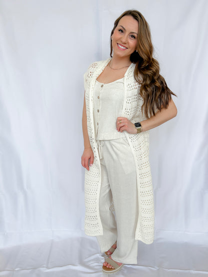 The Coastal Breeze Crochet Duster