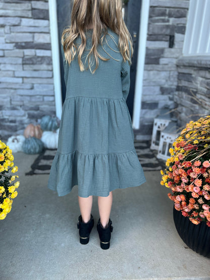 Girls Autumn Pine Bliss Dress