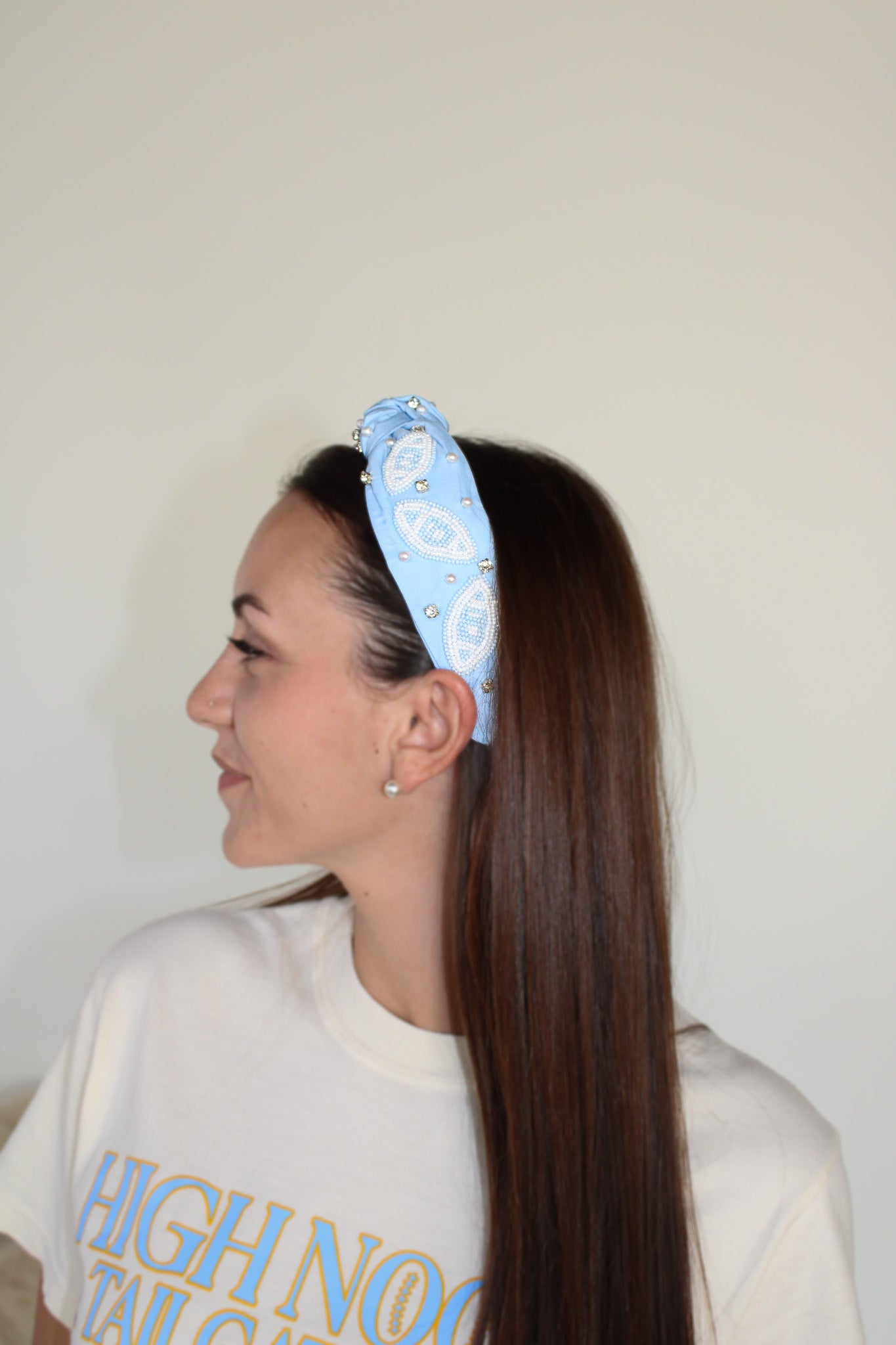 GameDay Headband: Footballs blue