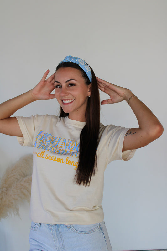 GameDay Headband: Footballs blue