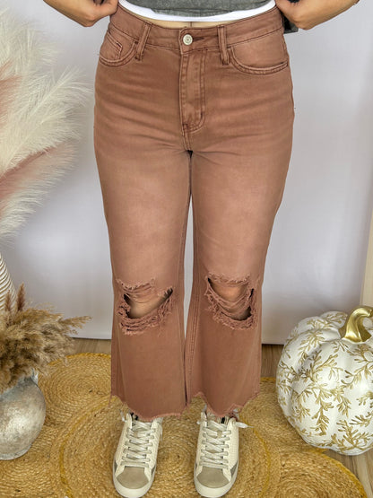 AMELIA DISTRESSED JEAN,AZTEC VERVET