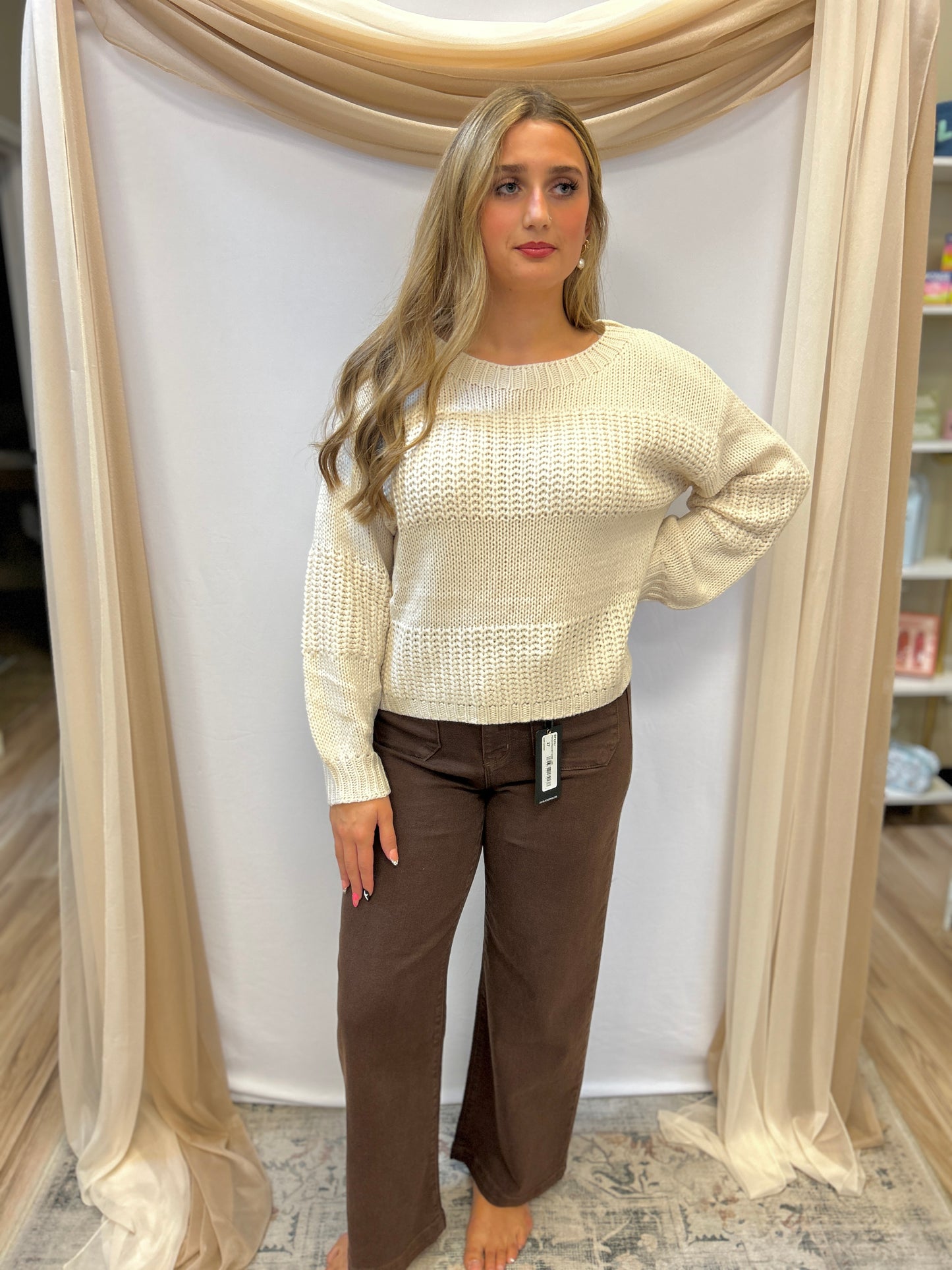 The Ella Ivory Sweater