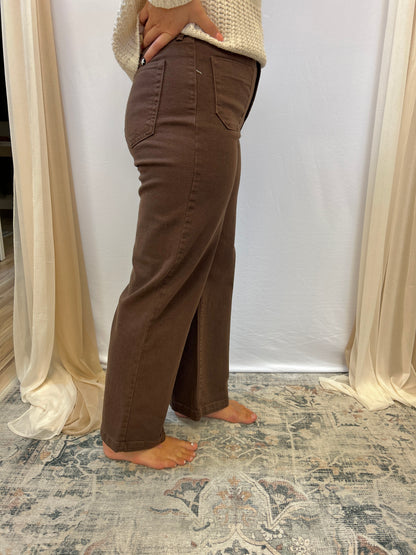 Choco Patch Pocket Wide Leg