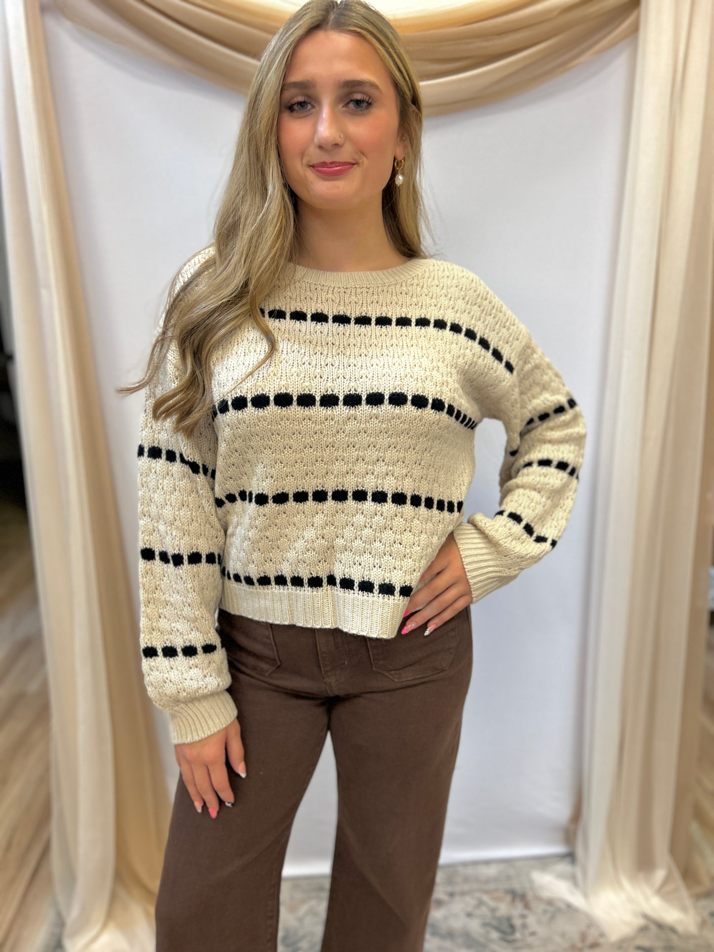 Spotted Stripe Sweater
