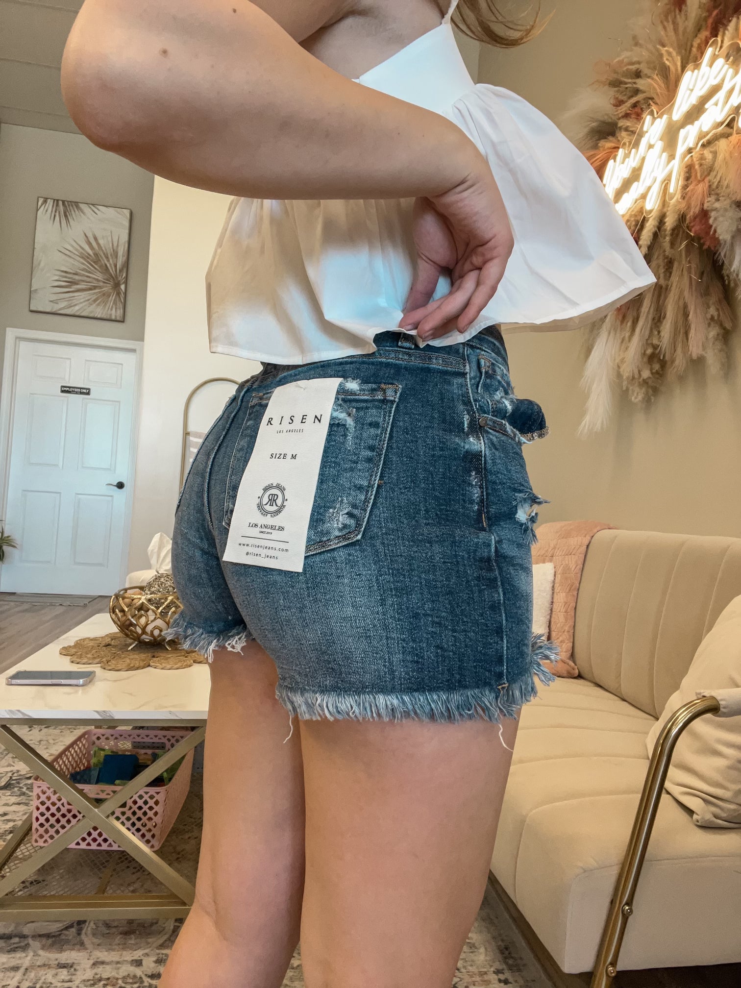 The Miley High Rise Denim Shorts