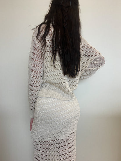 LESS IS MORE CROCHET MIDI SKIRT
