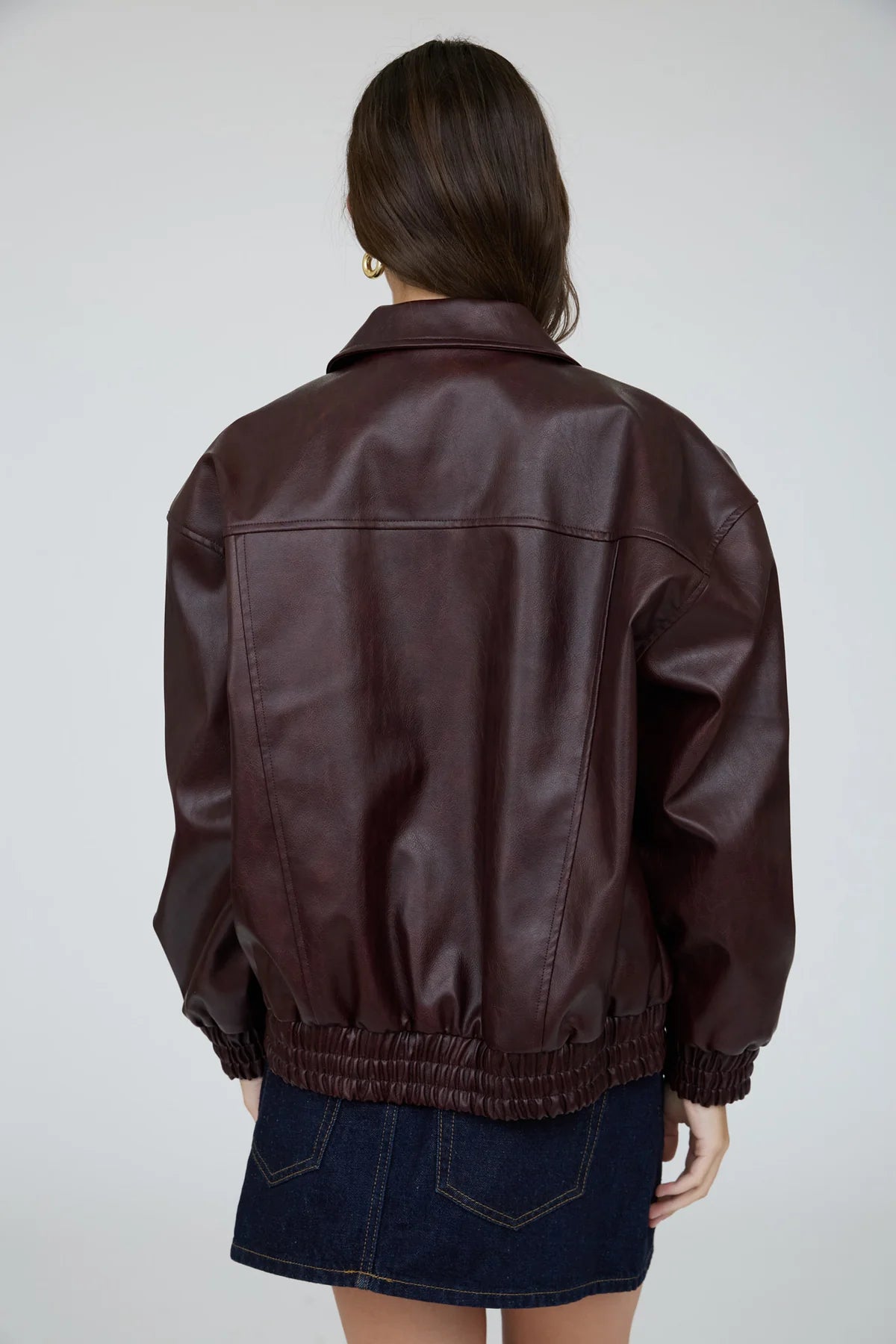 Going Places Faux Leather Bomber