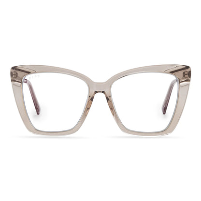 Becky IV - vintage crystal blue light technology glasses