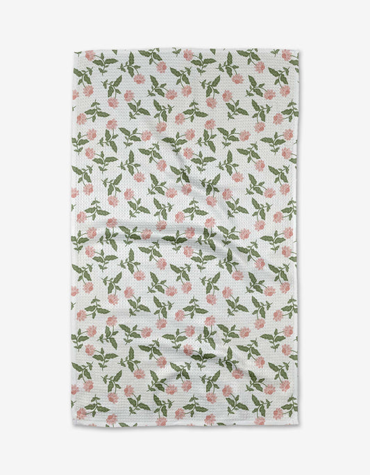 Wildflower Vine Blush Tea Towel- Geometry